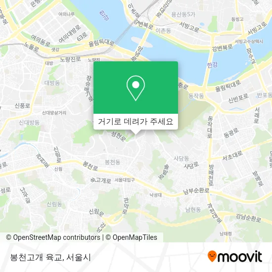봉천고개 육교 지도