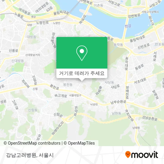 강남고려병원 지도