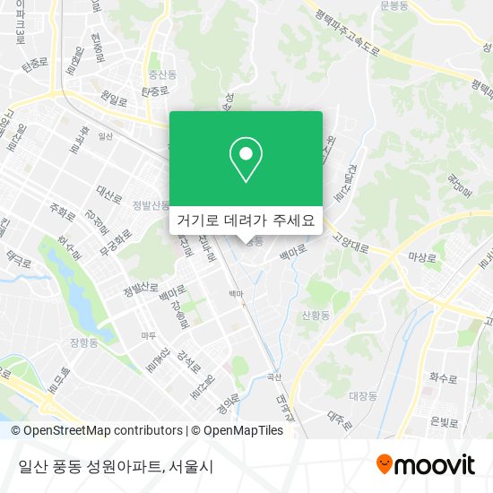 일산 풍동 성원아파트 지도