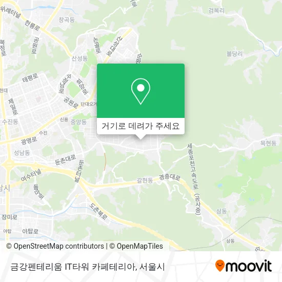 금강펜테리움 IT타워 카페테리아 지도