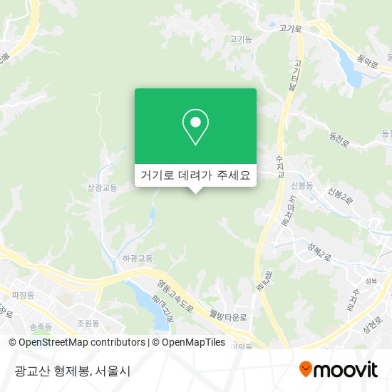 광교산 형제봉 지도