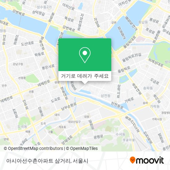 아시아선수촌아파트 삼거리 지도