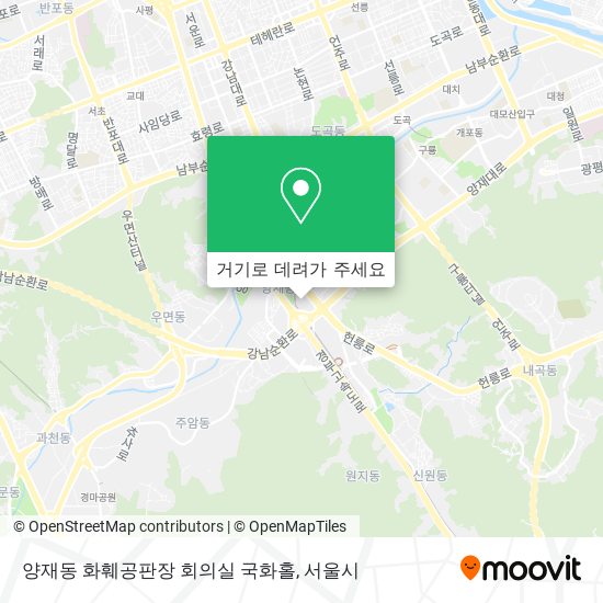 양재동 화훼공판장 회의실 국화홀 지도