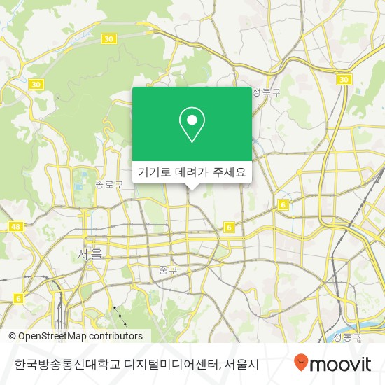 한국방송통신대학교 디지털미디어센터 지도