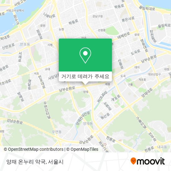 양재 온누리 약국 지도