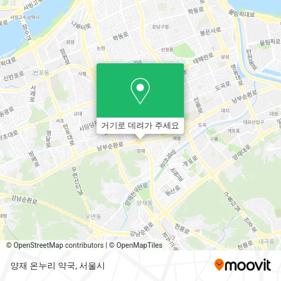 양재 온누리 약국 지도