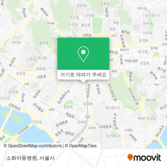 소화아동병원 지도