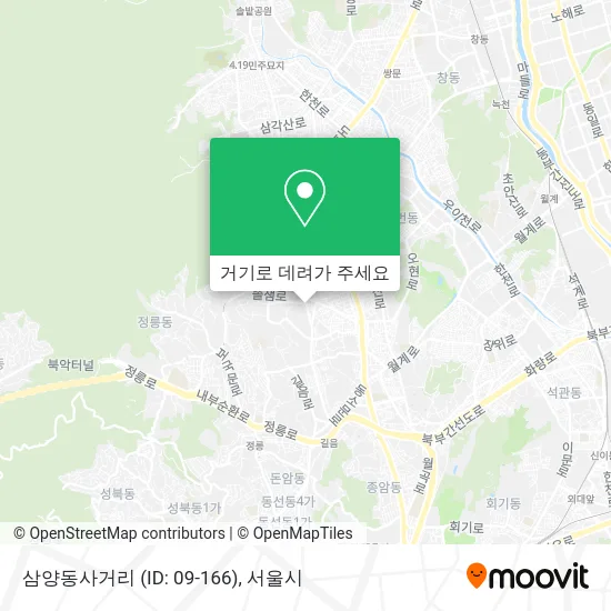 삼양동사거리 (ID: 09-166) 지도