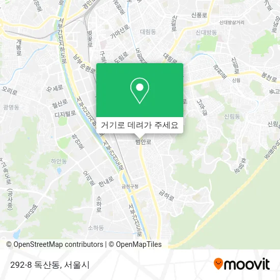 292-8 독산동 지도