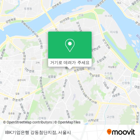 IBK기업은행 강동첨단지점 지도