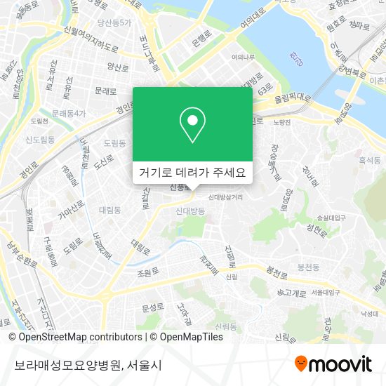 보라매성모요양병원 지도