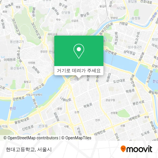 현대고등학교 지도