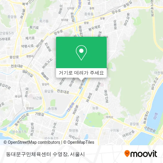 동대문구민체육센터 수영장 지도