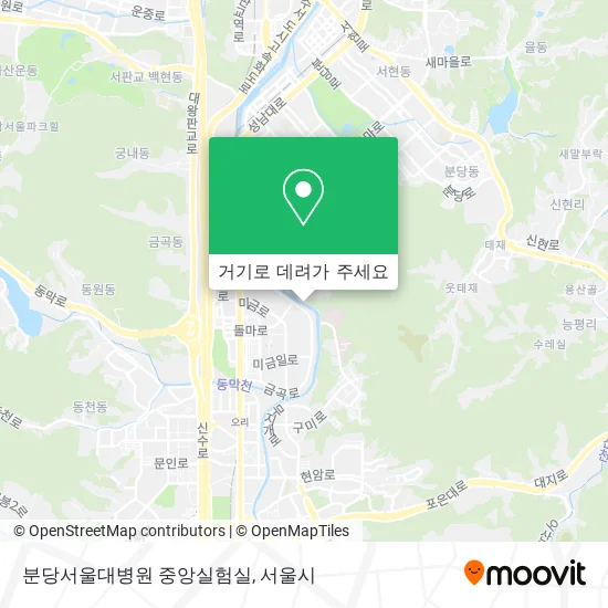 분당서울대병원 중앙실험실 지도
