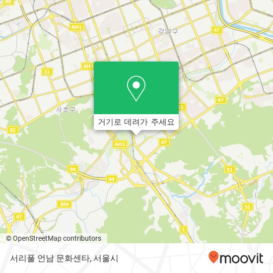 서리풀 언남 문화센타 지도