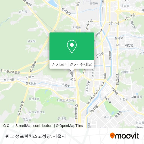 판교 성프란치스코성당 지도