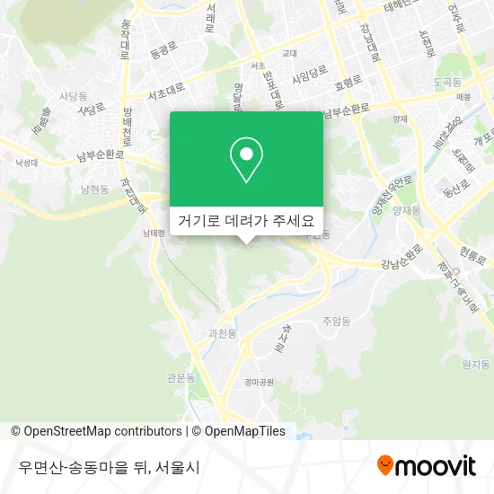 우면산-송동마을 뒤 지도