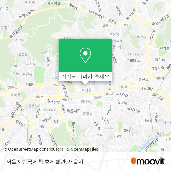 서울지방국세청 효제별관 지도
