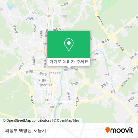 의정부 백병원 지도