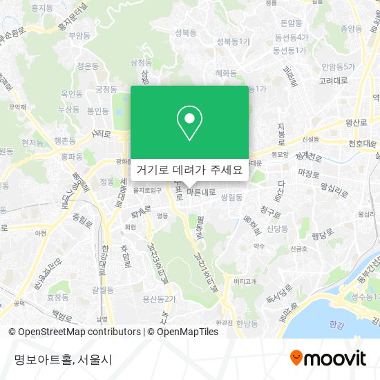 명보아트홀 지도
