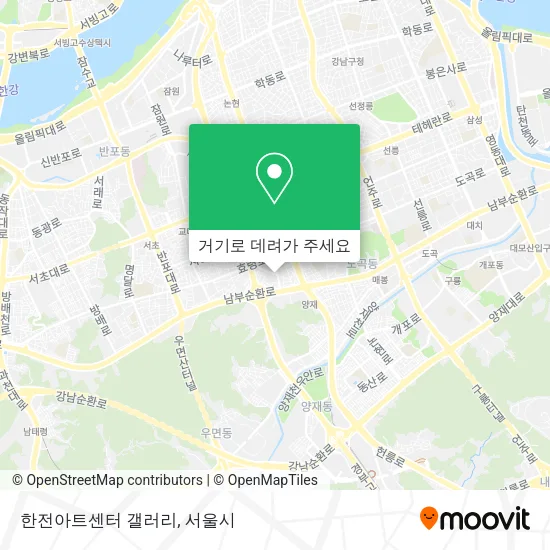 한전아트센터 갤러리 지도