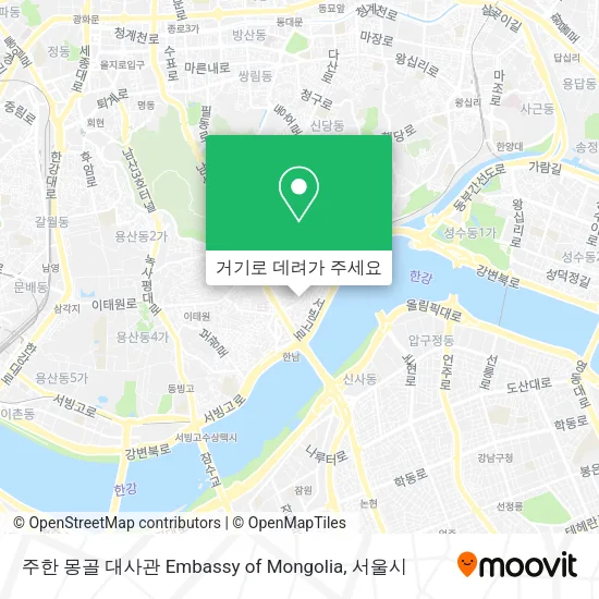 주한 몽골 대사관 Embassy of  Mongolia 지도