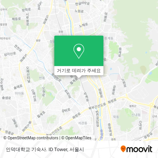 인덕대학교 기숙사. ID Tower 지도