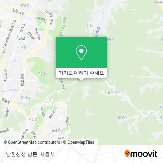 남한산성 남문 지도