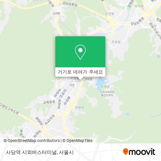 사당역 시외버스터미널 지도