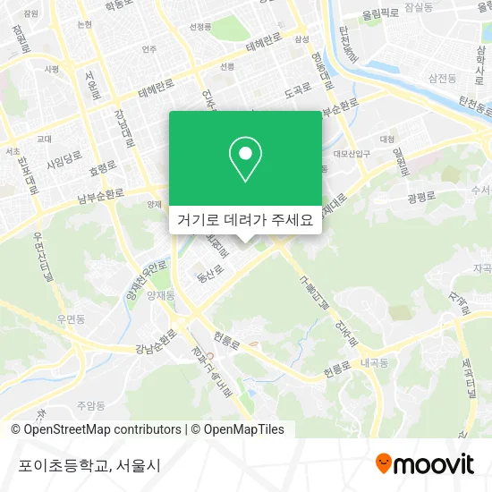 포이초등학교 지도