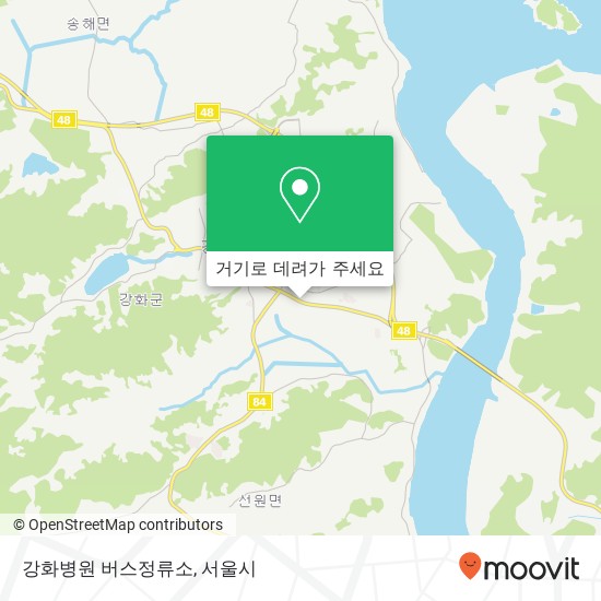 강화병원 버스정류소 지도