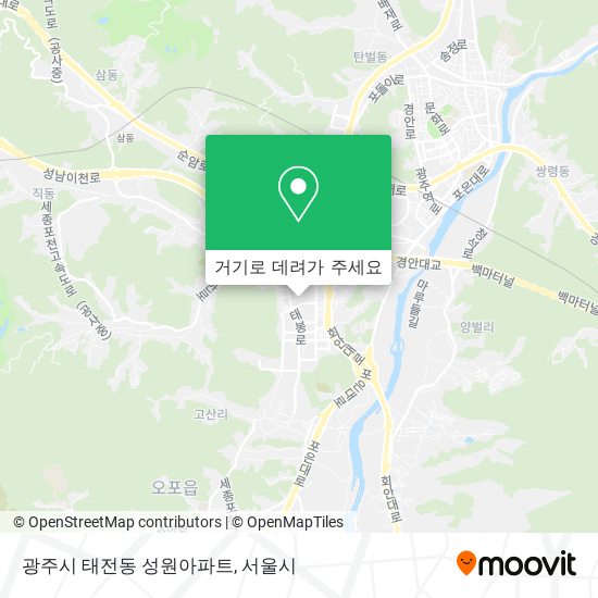 광주시 태전동 성원아파트 지도