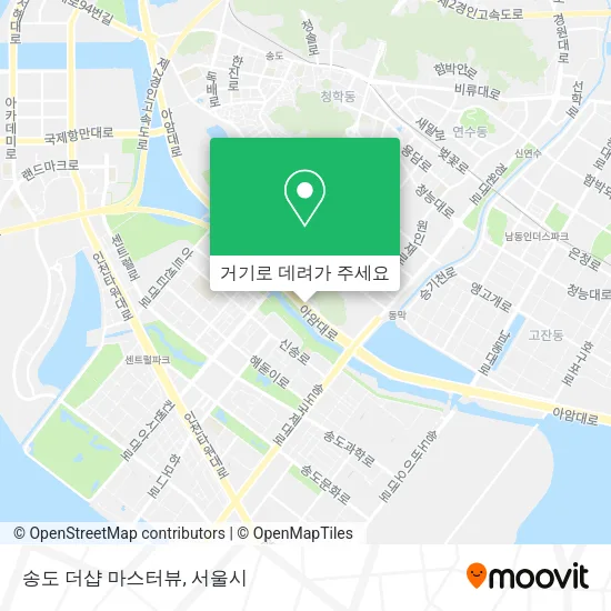 송도 더샵 마스터뷰 지도
