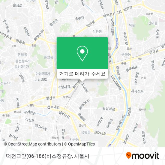 떡전교앞(06-186)버스정류장 지도
