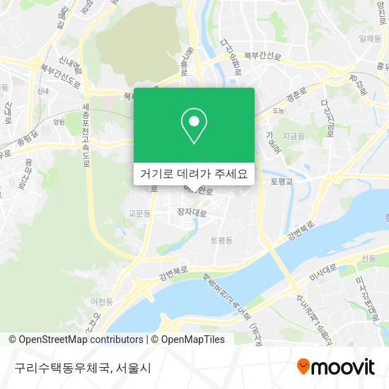 구리수택동우체국 지도