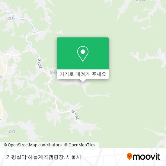 가평설악 하늘계곡캠핑장 지도