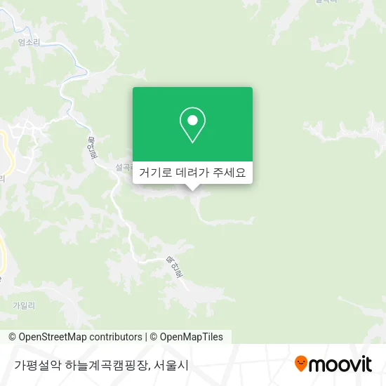 가평설악 하늘계곡캠핑장 지도