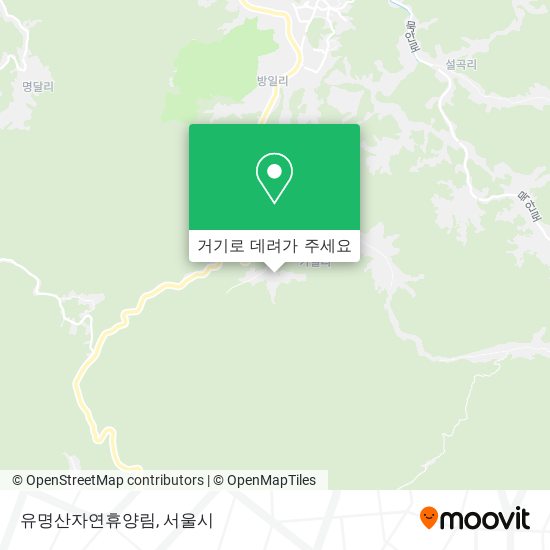 유명산자연휴양림 지도