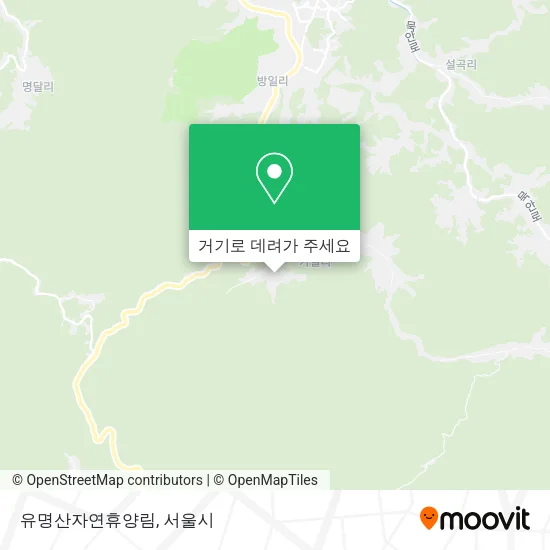 유명산자연휴양림 지도