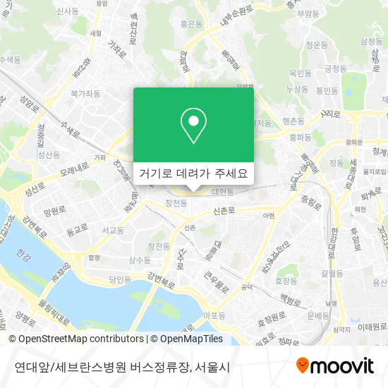 연대앞/세브란스병원 버스정류장 지도