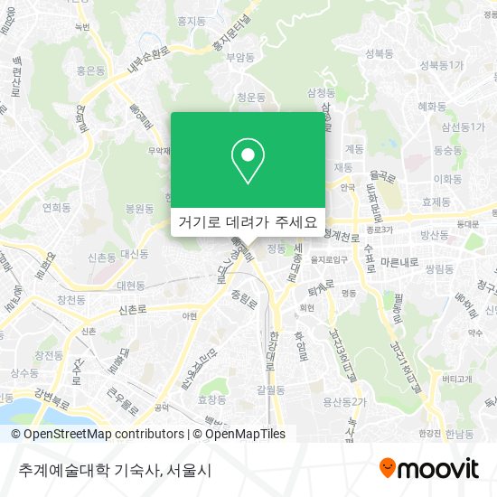 추계예술대학 기숙사 지도