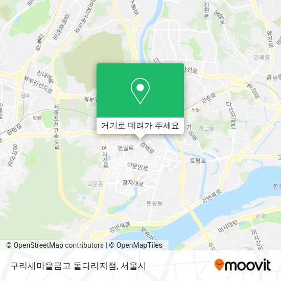 구리새마을금고 돌다리지점 지도