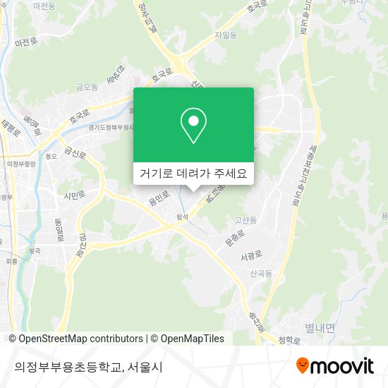 의정부부용초등학교 지도