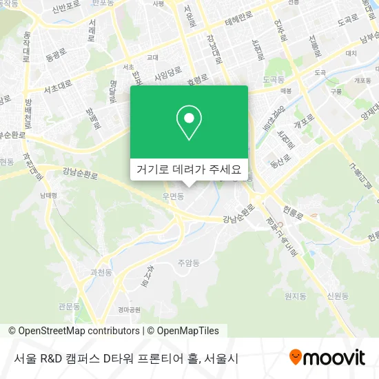 서울 R&D 캠퍼스 D타워 프론티어 홀 지도