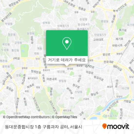 동대문종합시장 1층 구름과자 공터 지도
