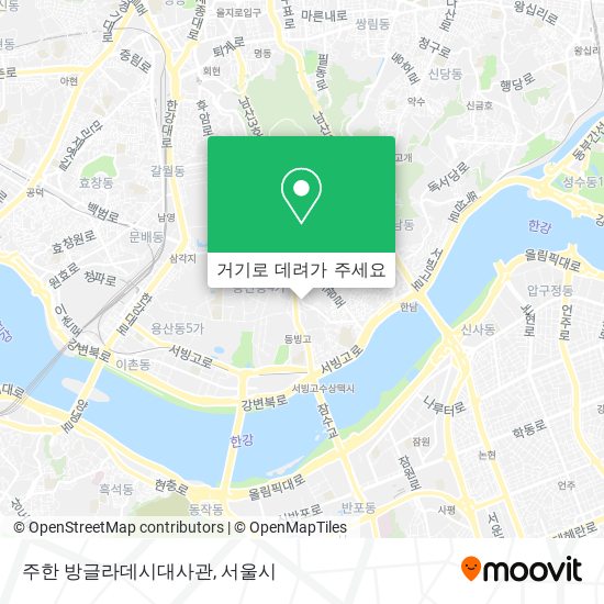 주한 방글라데시대사관 지도