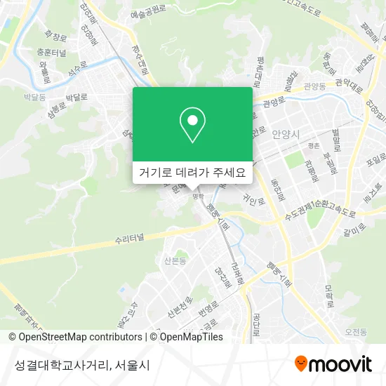 성결대학교사거리 지도