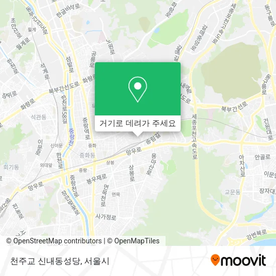 천주교 신내동성당 지도