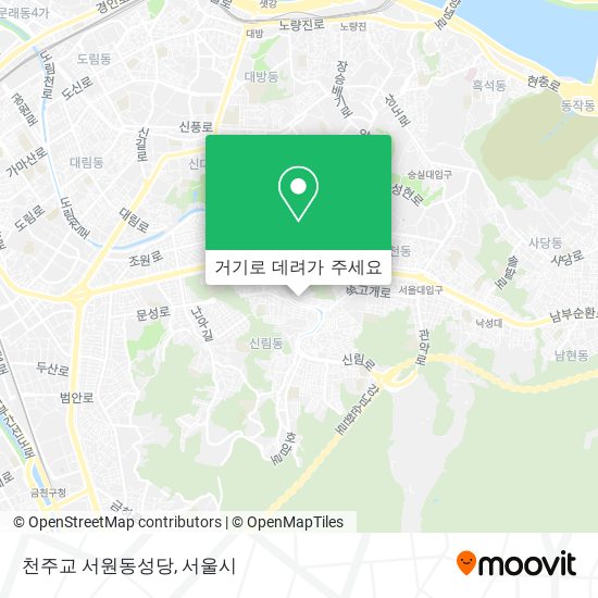 천주교 서원동성당 지도