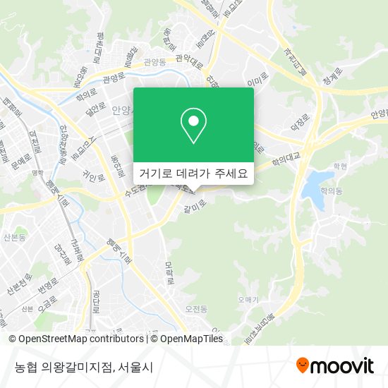 농협 의왕갈미지점 지도